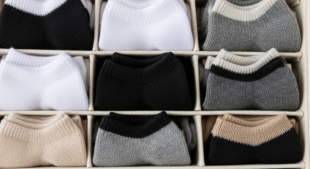 발목 양말 & 덧신: 안 보이게 쏙! 포켓 접기