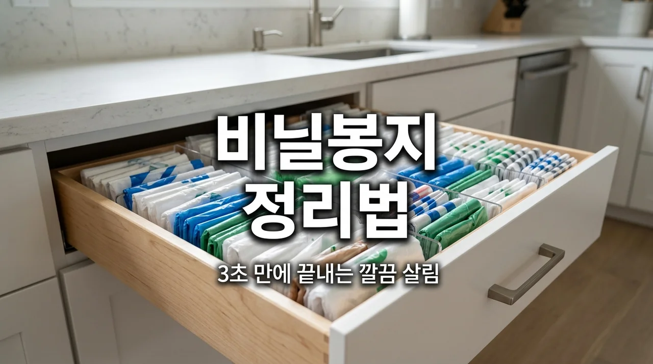 처치 곤란 비닐봉지 정리법, 3초 만에 끝내는 깔끔 수납 꿀팁 5가지