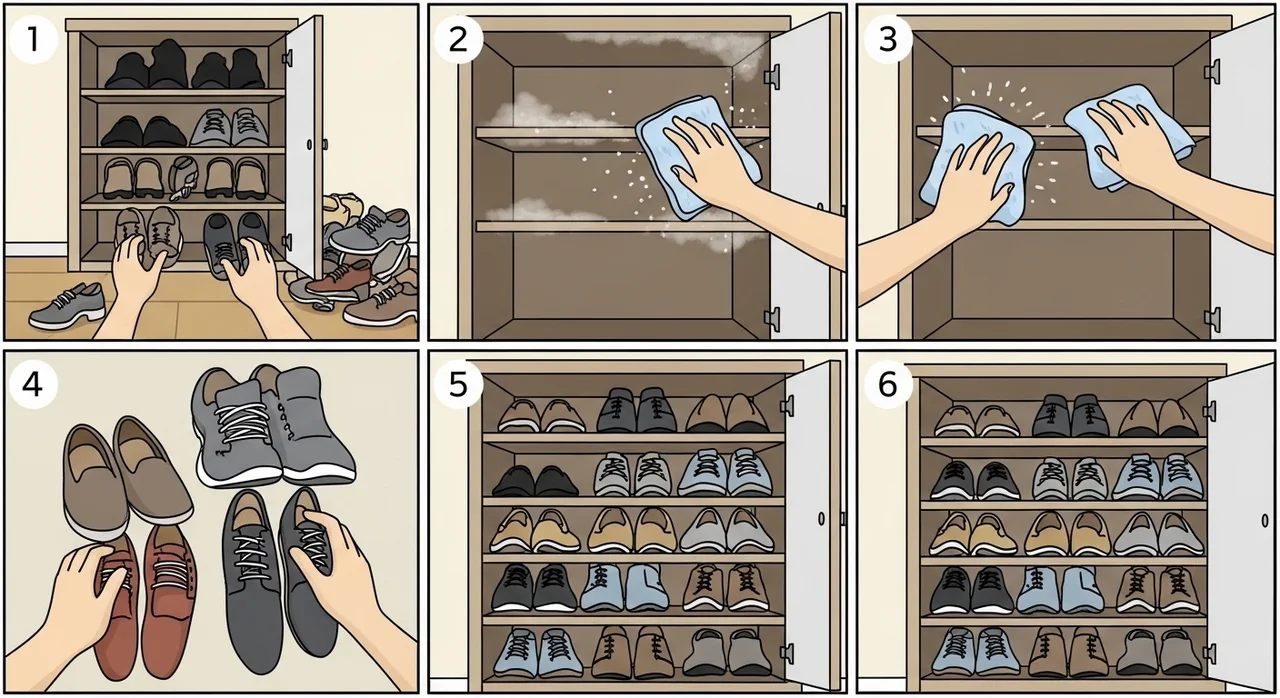 실패 없는 신발장 정리 3단계 스텝