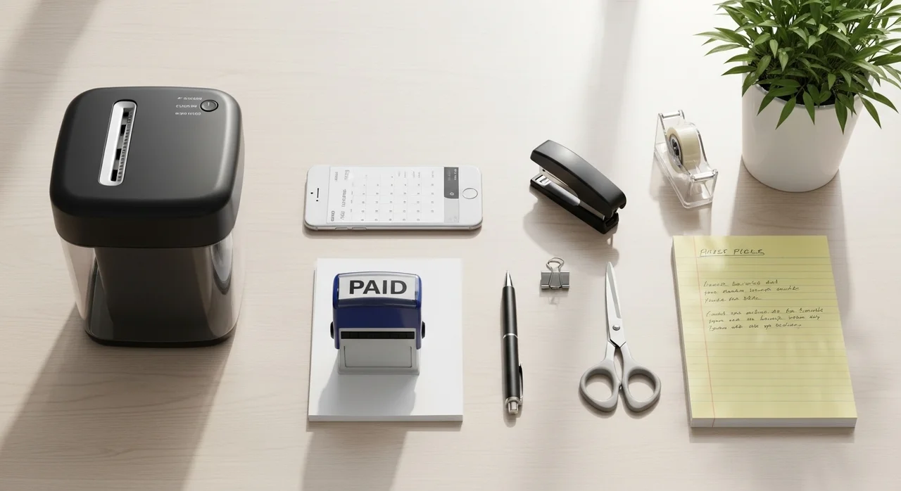 영수증 정리를 위한 필수 준비물