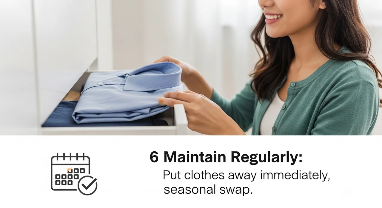 성공적인 옷장 정리를 위한 4단계 프로세스