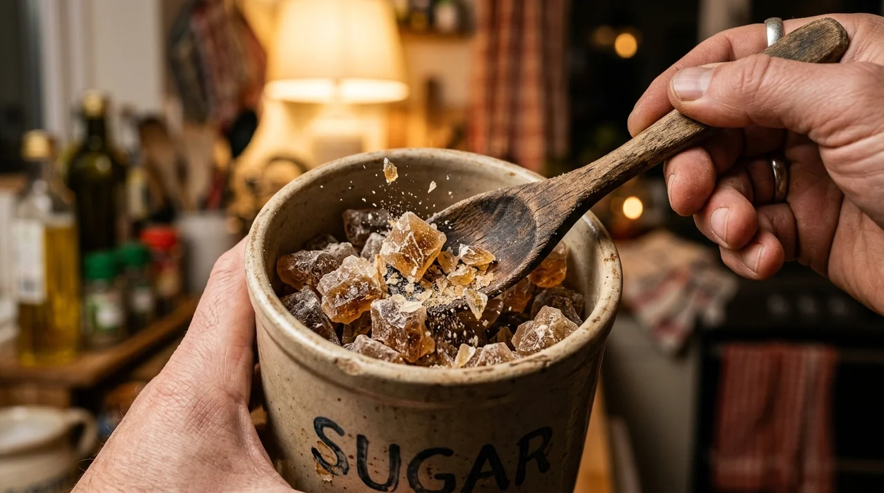 돌덩이처럼 굳은 설탕 푸는 법, 딱딱해진 설탕 1분 만에 해결