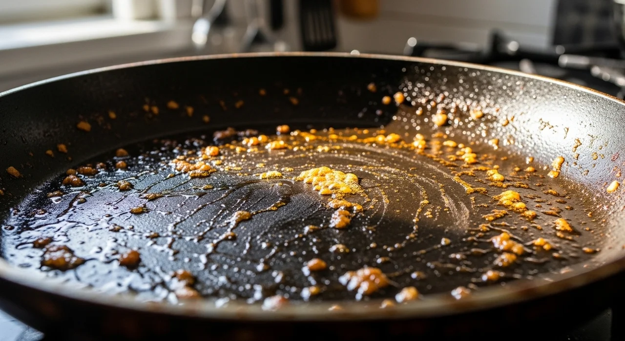 프라이팬 기름때, 왜 잘 안 지워질까요?