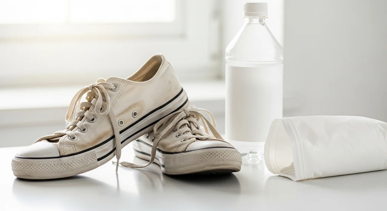 흰 운동화, 왜 빨고 나면 더 누래질까요?