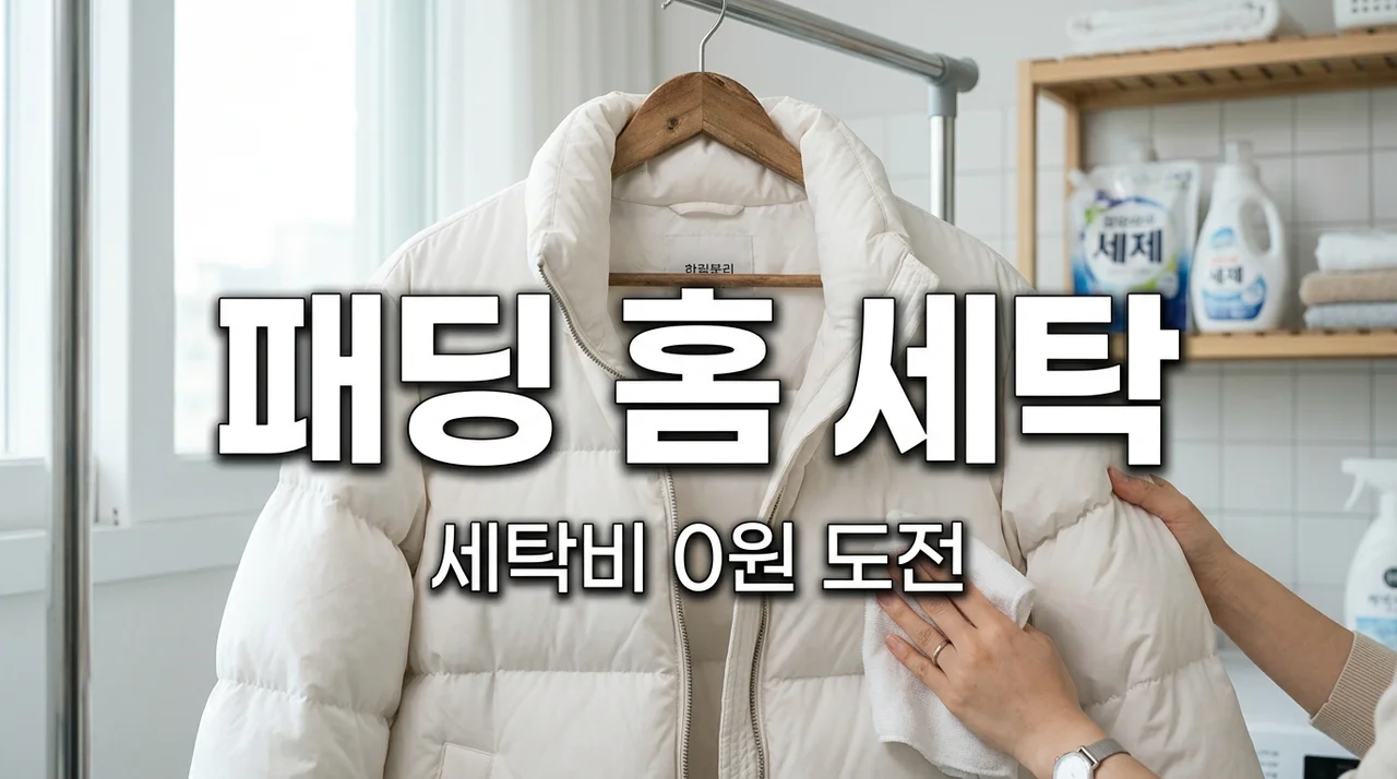 겨울 패딩 집에서 세탁하는 법: 세탁소 비용 아끼는 5단계 비법