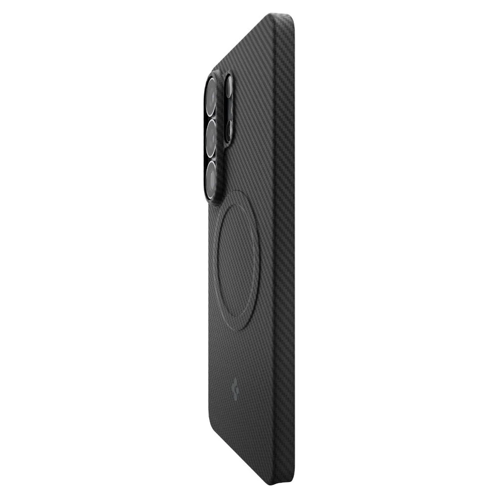 Qi2 25W 인증 갤럭시 맥세이프 케이스 초슬림 카본 에어스킨아라미드 맥핏 갤럭시S26 울트라, 아라미드, 블랙 상세 이미지 2