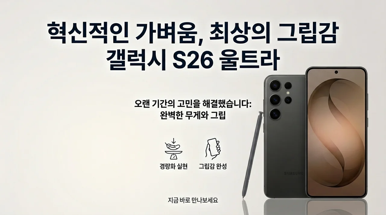 갤럭시 S26 울트라, 고민하던 무게와 그립감을 해결한 역대급 완성도