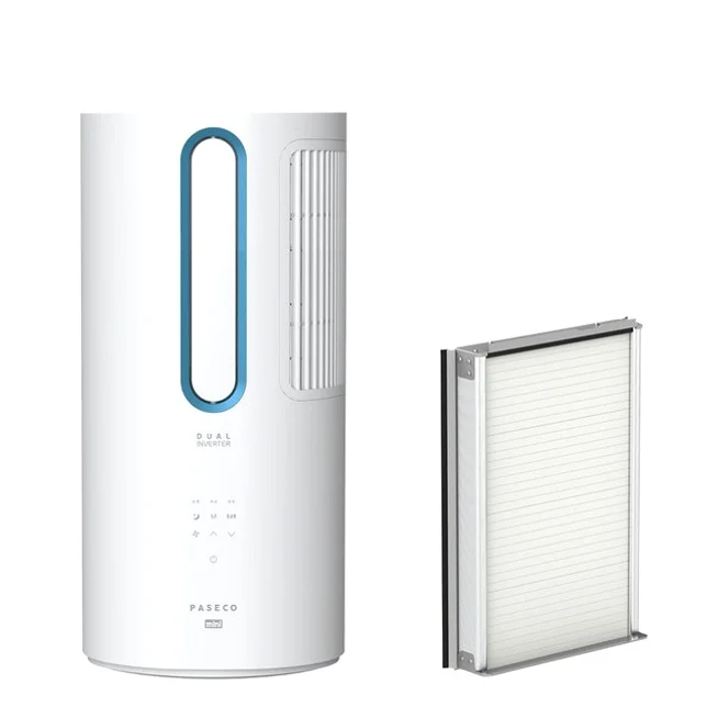 파세코 14.6㎡(4.4평형) 25년형 창문형에어컨 미니 메탈블루 방문설치, PWA-M3100WM, 기본키트 + 모헤어 연장키트 56cm
