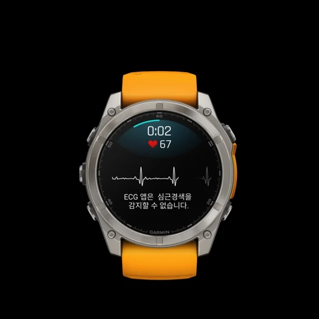 가민 피닉스 8 AMOLED 아웃도어 스마트워치, 오렌지, 51mm, GPS + 블루투스