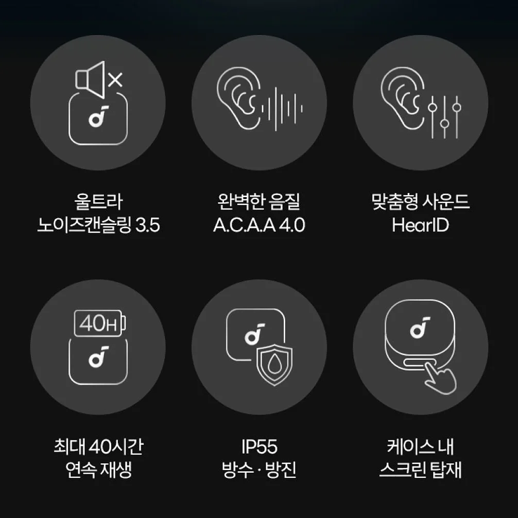 앤커 사운드코어 리버티4 프로 노이즈캔슬링 블루투스 이어폰 A3954 상세 이미지 6