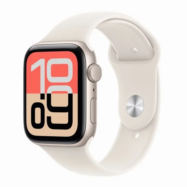 Apple 2025 애플워치 SE3 알루미늄 케이스, 스타라이트, 44mm, GPS, 스타라이트, M/L