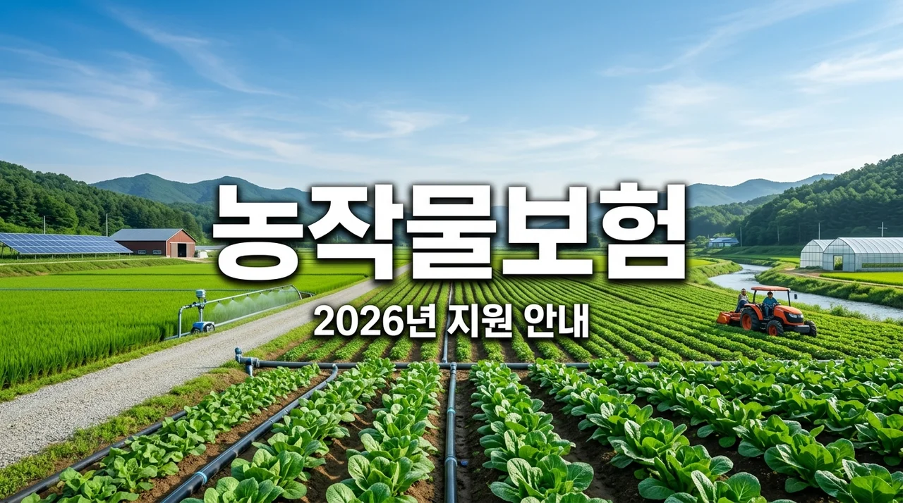 2026년 농작물재해보험료 지원 대상 및 품목별 농협 방문 신청 안내