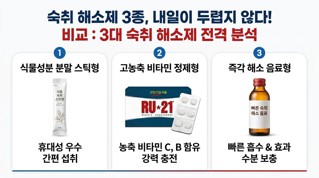 다음 날이 두렵지 않은 숙취해소제 3종 전격 비교