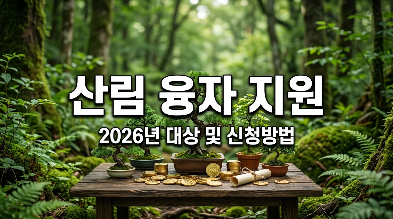 2026 산림사업 사업비 융자 지원 대상 및 시군구 산림부서 신청 방법