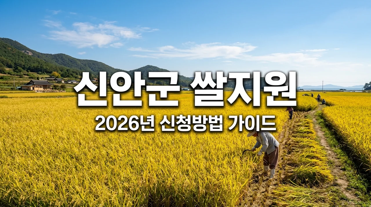 2026년 신안군 정주여건 개선 쌀 지원 대상 및 면사무소 신청 방법 완벽 가이드
