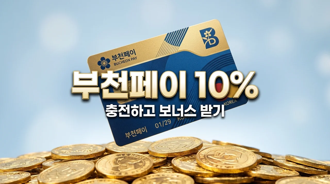 부천페이 10% 인센티브 받는 법: 2026년 충전 한도 및 사용처 완벽 가이드