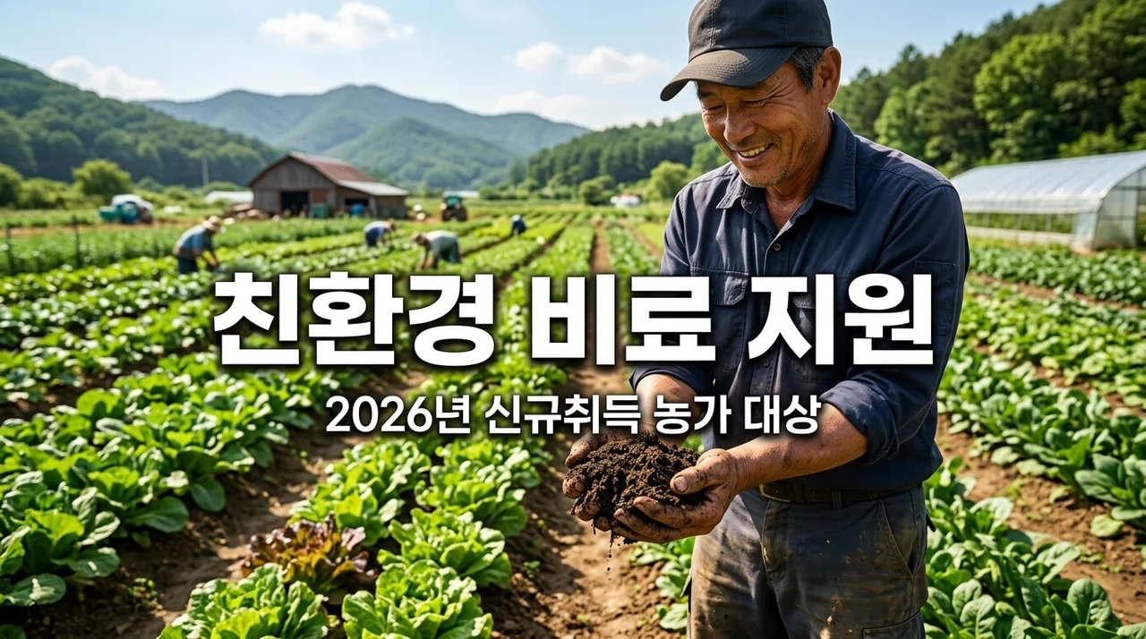 2026 친환경인증 신규취득 농가 친환경 비료 구입비 지원금 정리