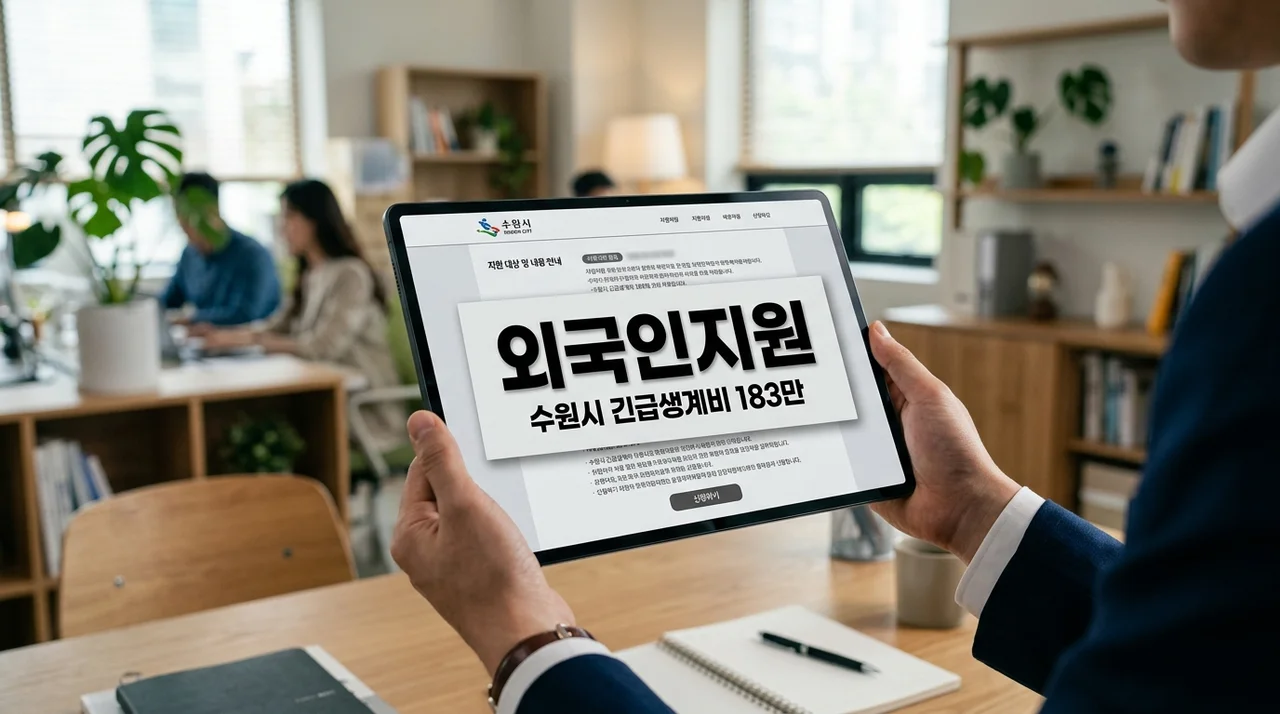 수원시 외국인 긴급지원비 신청방법 및 생계비 183만 원 완벽 정리