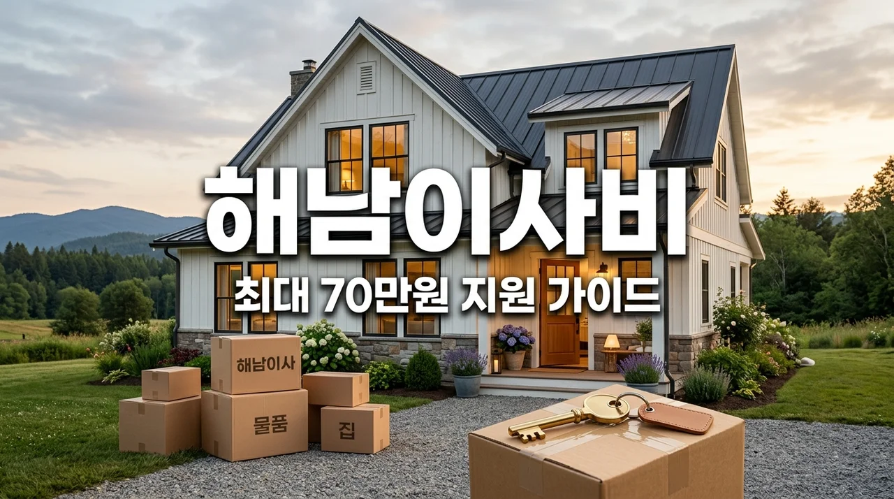 해남군 귀농귀촌인 이사비용 지원 대상 및 신청방법 (최대 70만원)