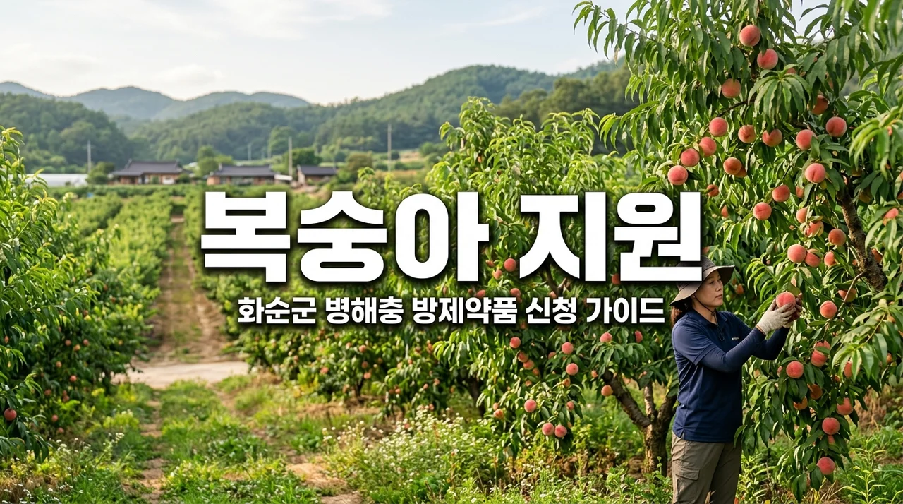 화순군 복숭아 병해충 방제약품 지원 대상 및 신청방법 (2026)