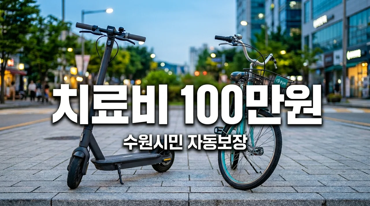 수원시민 자전거 킥보드 사고 치료비 100만원 받는 법! 시민안전보험 총정리