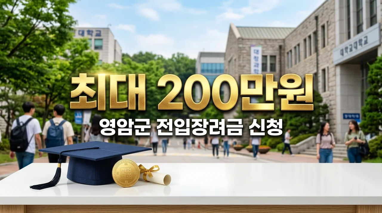 2026년 영암군 대학생 전입장려금 신청 방법 및 대상: 최대 200만원 받는 법