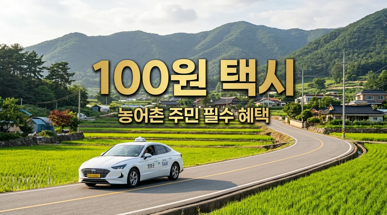 버스 타러 걷지 마세요! 100원 택시 신청 방법 및 대상 총정리 (농어촌 주민 필독)