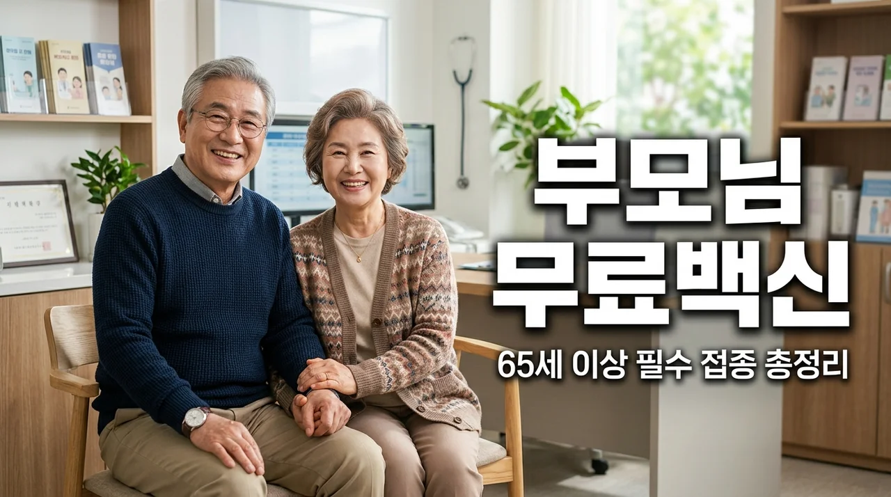 65세 이상 폐렴구균 무료 예방접종 총정리! 부모님 필수 3종 백신 혜택
