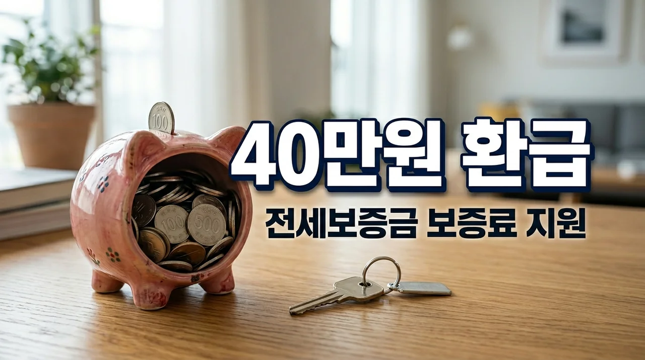 낸 돈 돌려받으세요! 전세보증금 반환보증료 최대 40만원 환급 혜택 총정리