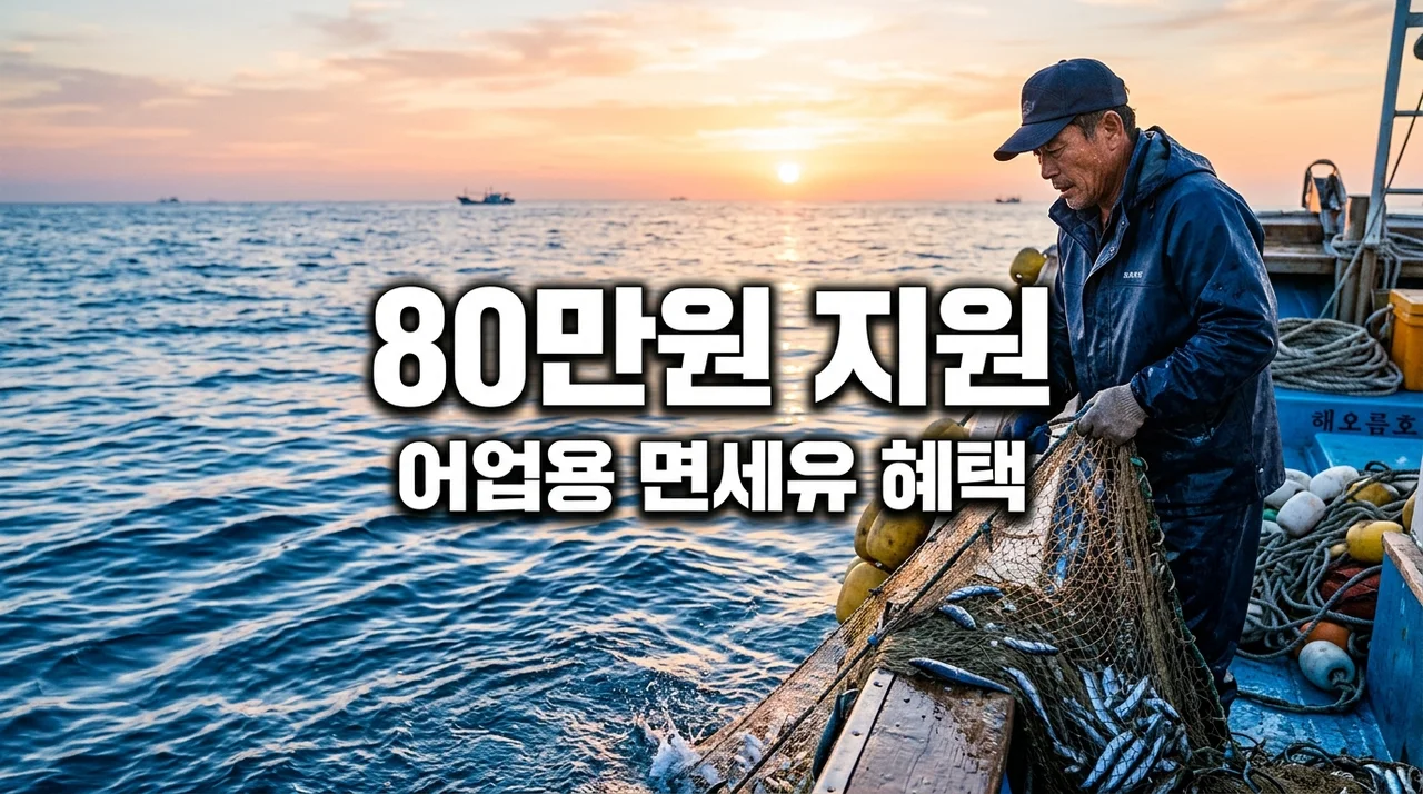 기름값 걱정 덜어드려요! 어업용 면세유 최대 80만원 지원 혜택 놓치지 마세요