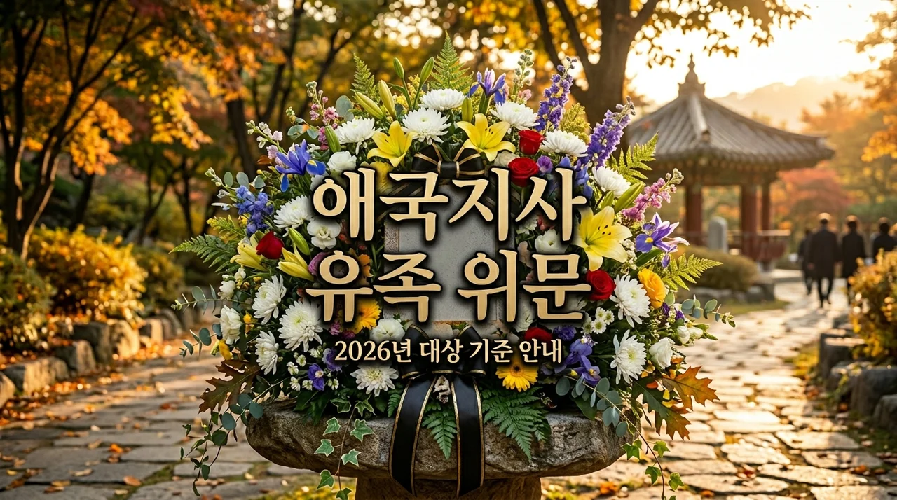 2026 애국지사 유족 위문 대상 및 선정 기준 안내 (신청 절차 없음)