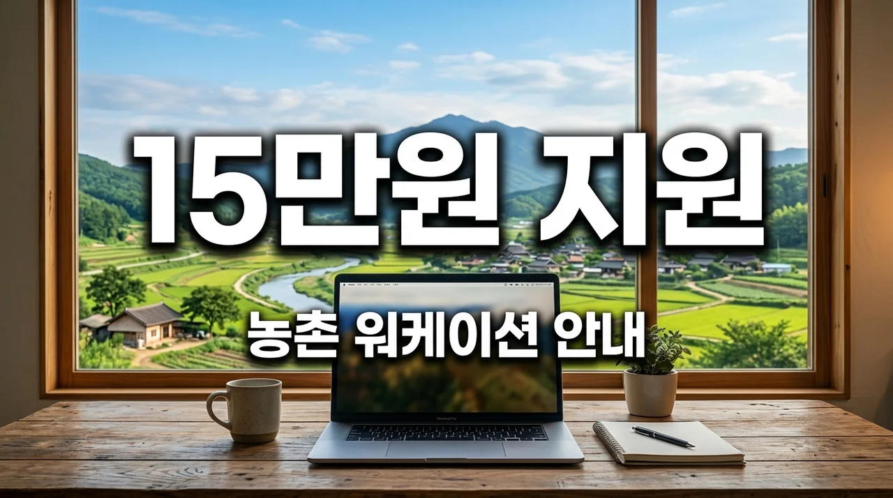 2박 3일 가면 15만원 입금? 직장인 프리랜서 농촌 워케이션 혜택