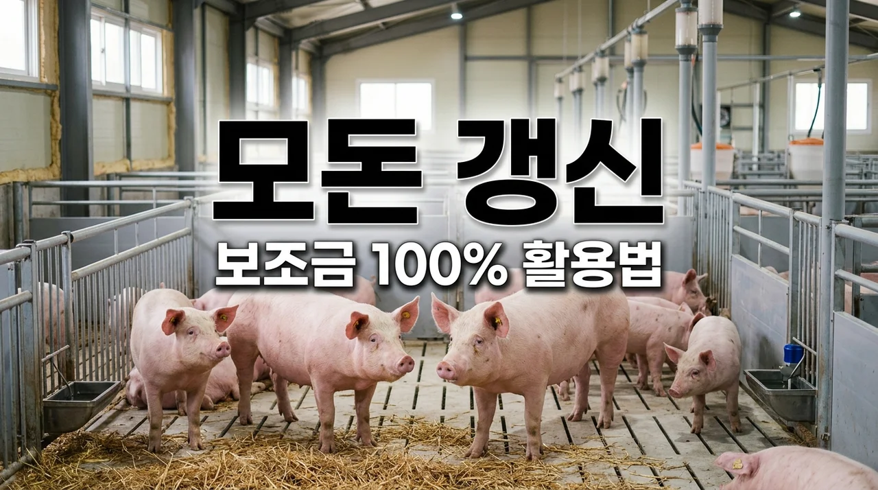 2026년 양돈 농가 불량 모돈 갱신 지원 및 후보돈 구입 보조금 신청법