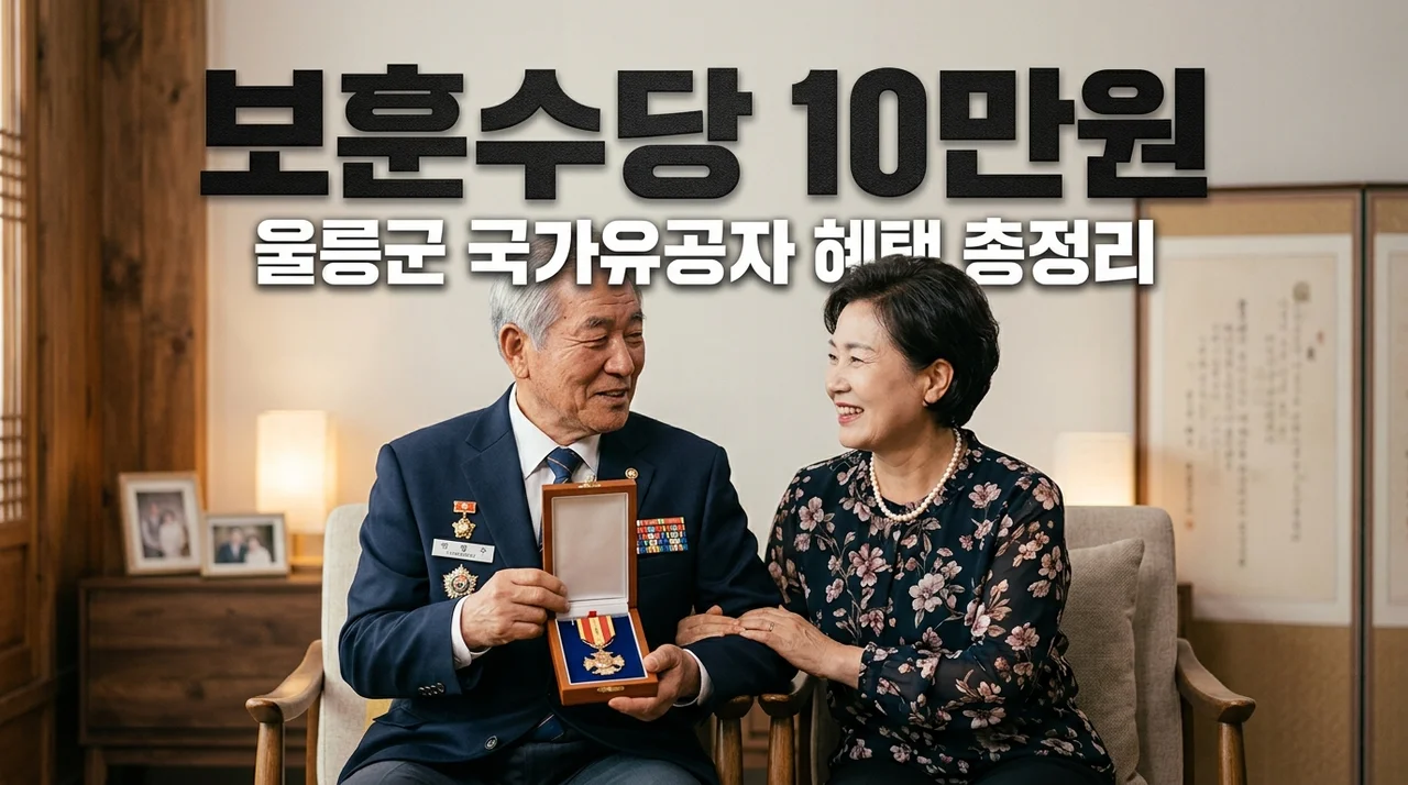 울릉군 국가유공자·배우자 보훈수당 10만원 및 사망위로금 신청방법 총정리