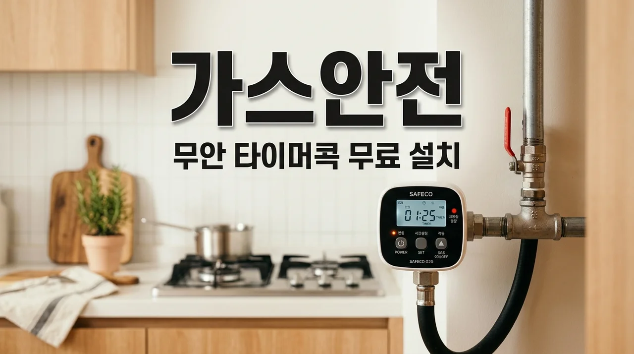 무안 가스안전장치 타이머콕 무료 설치 신청 방법 및 자격 조건