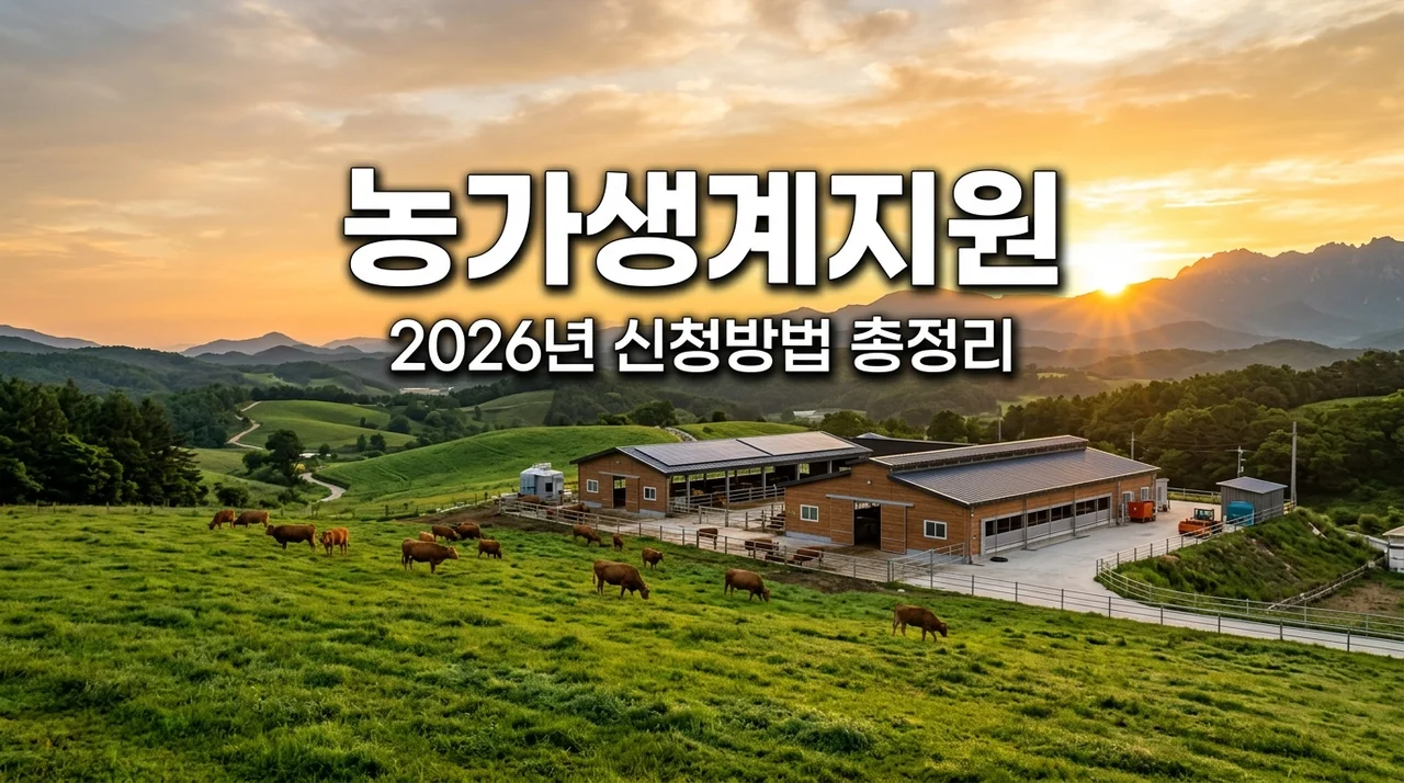 2026년 가축전염병 발생농가 생계 및 소득안정 지원 신청 방법 총정리