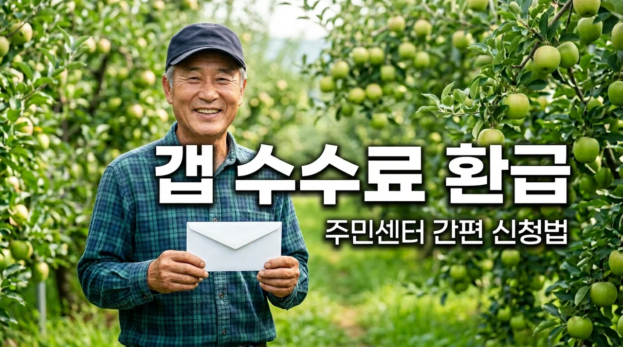 주민센터에서 알아서 입금! 농업인 GAP 인증 수수료 환급 신청 방법
