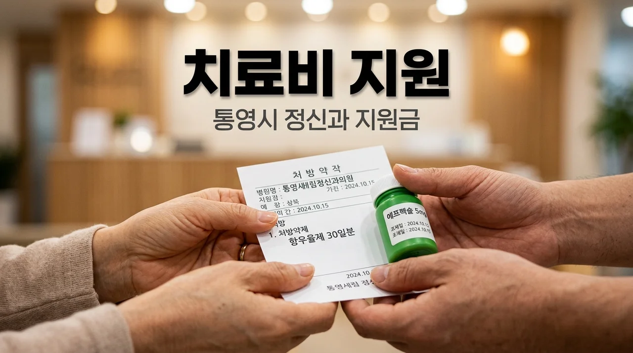 통영시 정신과 진료비 약값 지원! 월 3만원에 응급후송비까지 혜택 정리