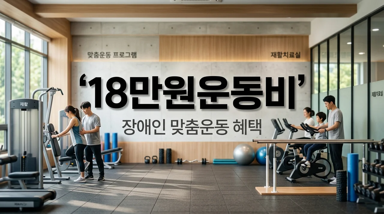 성인 장애인 맞춤운동 서비스 신청 방법, 매월 18만원 운동비 받기