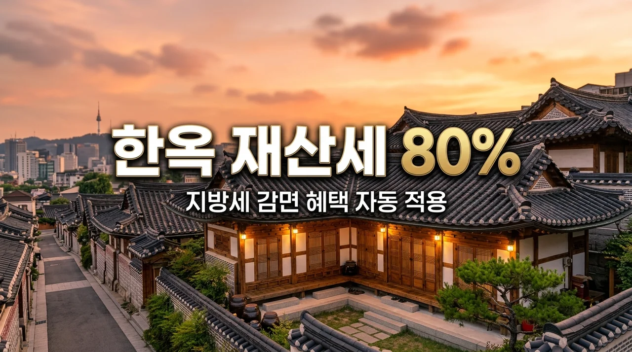 서울 한옥 재산세 80% 감면 혜택과 지방세 감면 자동 적용 확인법