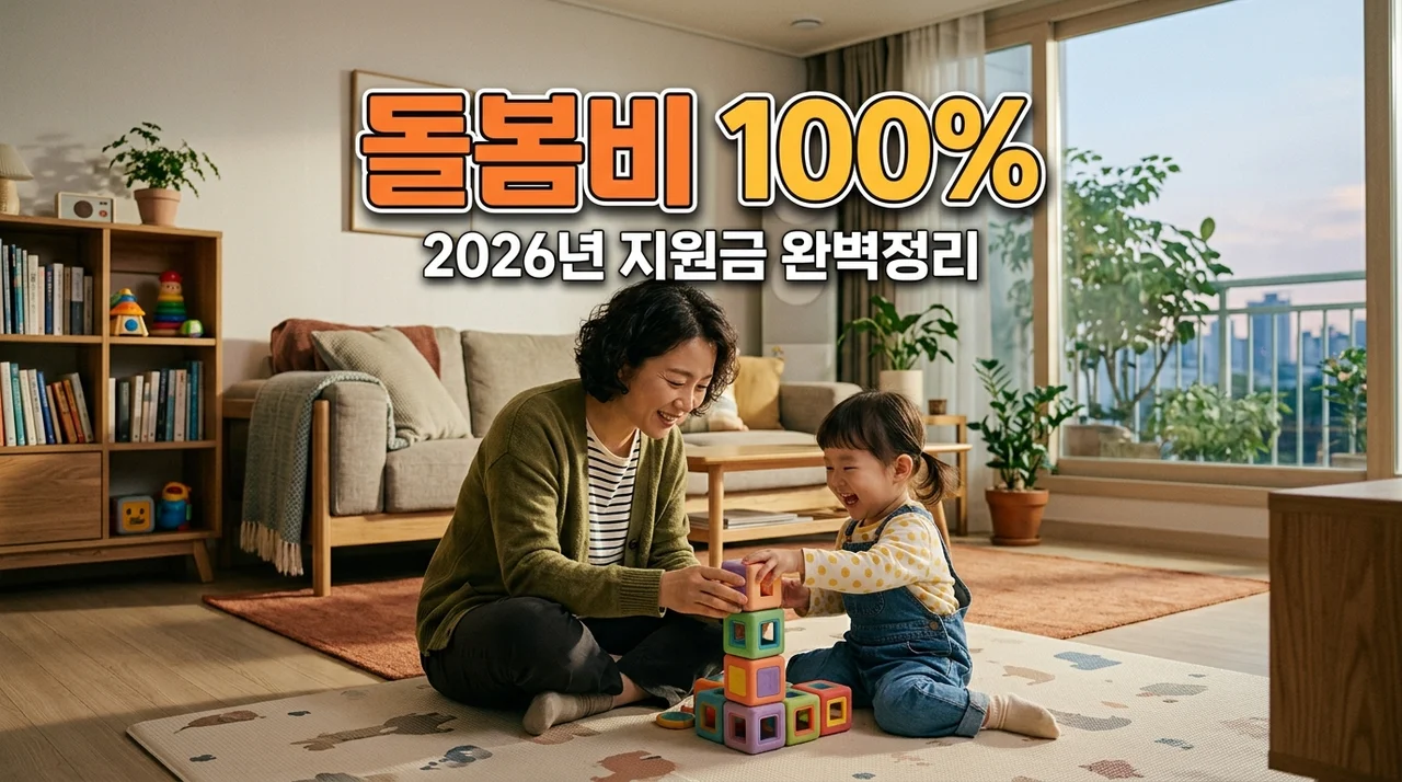 2026년 아이돌봄서비스 본인부담금 최대 100% 지원 기준 및 소득 유형 총정리