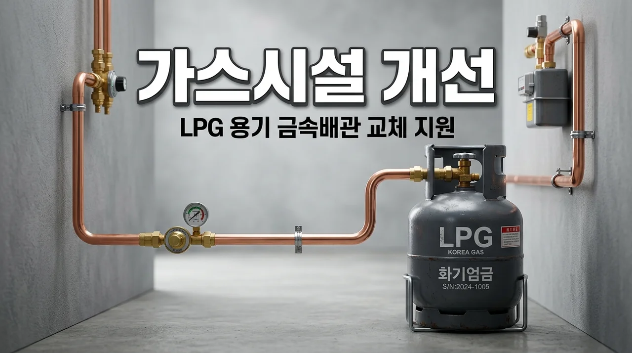 가스 사고 미리 막으세요! LPG 용기 사용가구 시설개선 지원 혜택 총정리