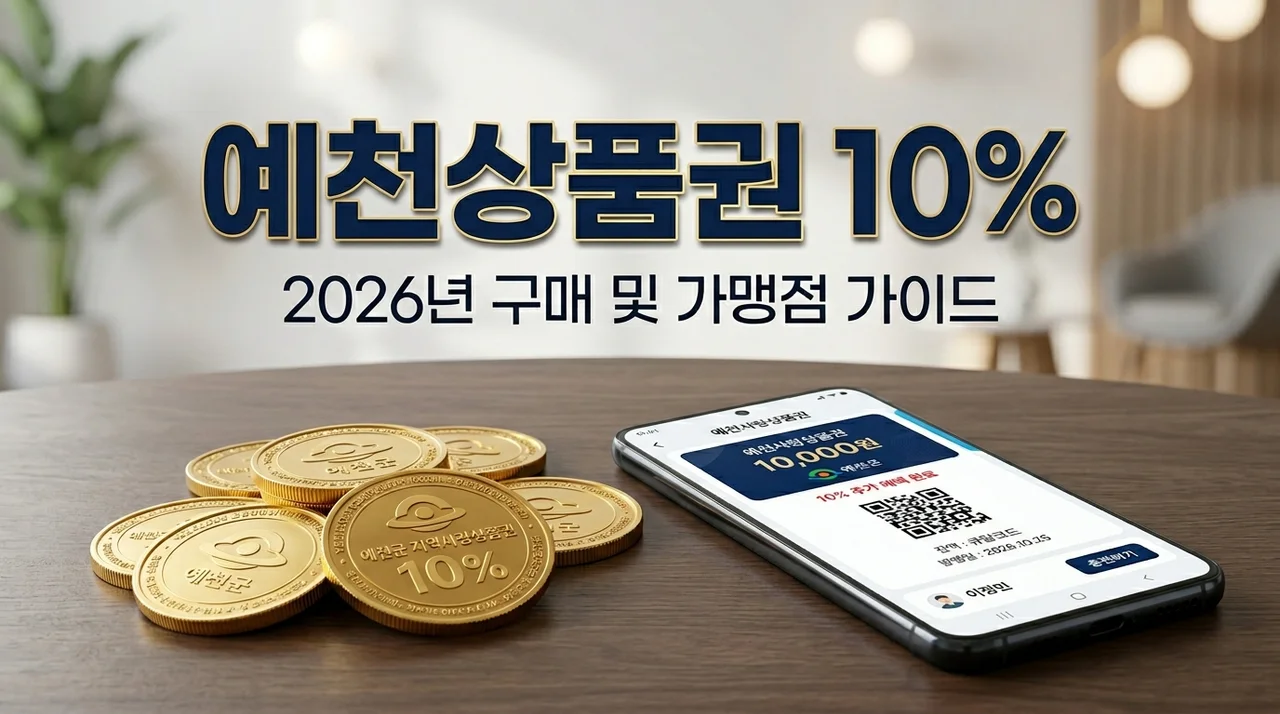 예천사랑상품권 10% 할인 구매 방법 및 2026년 가맹점 신청 앱 가이드