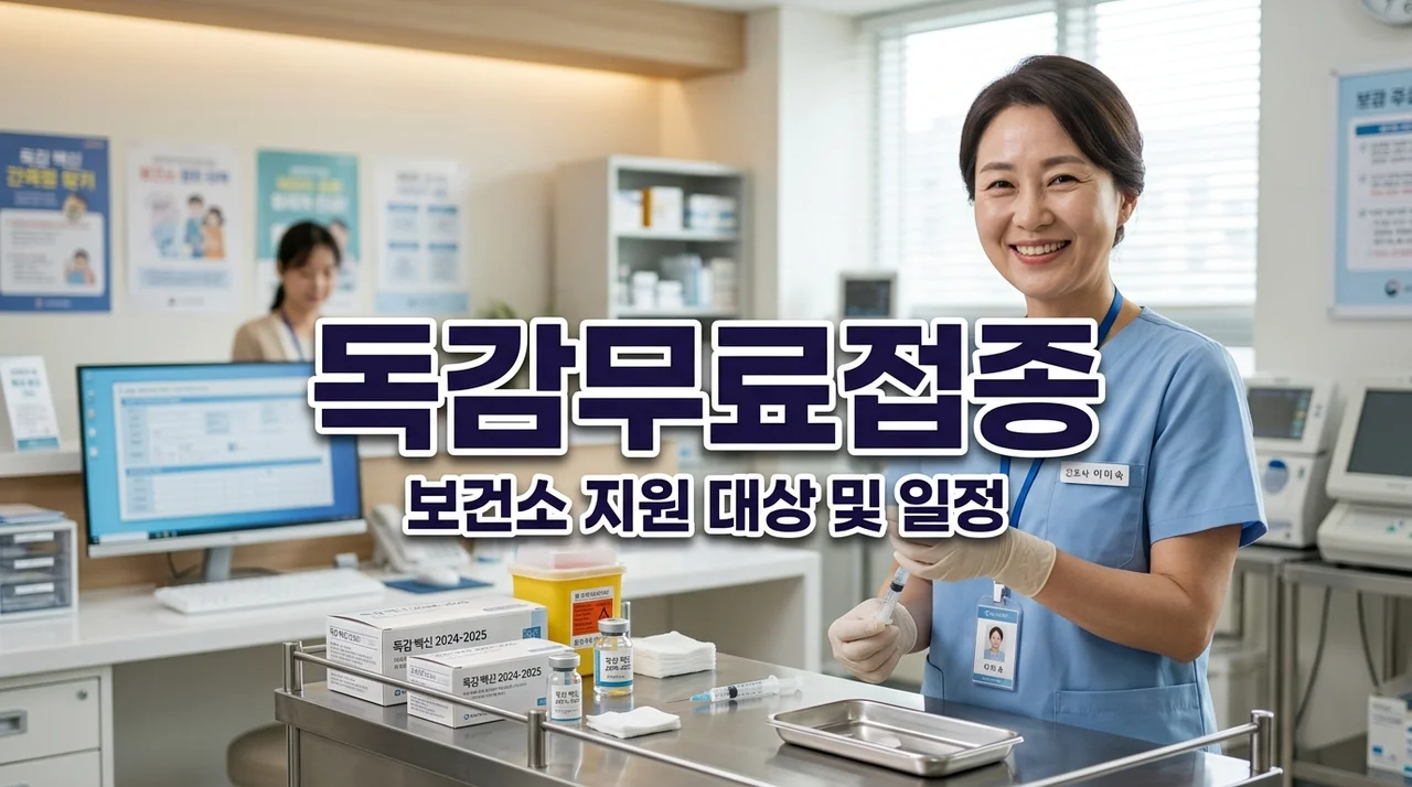 보건소 독감예방접종 무료 대상 시기 및 지정병원 총정리