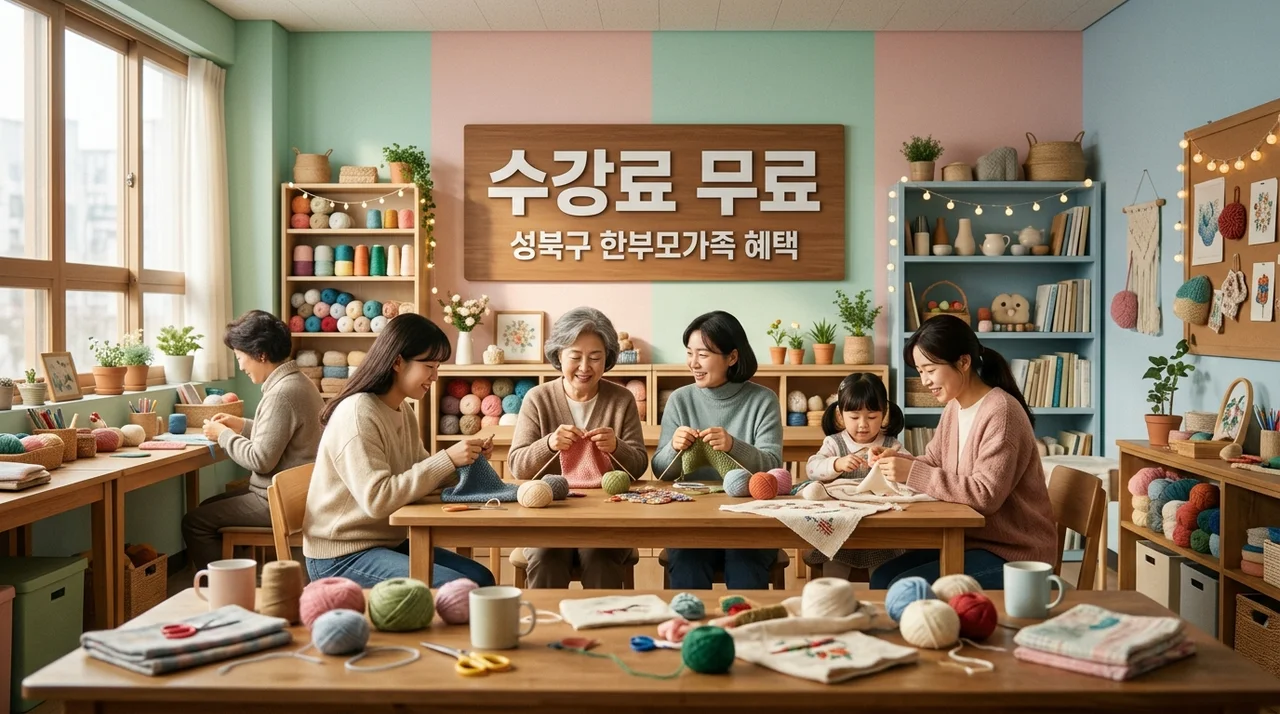 성북구 한부모가족 자치회관 수강료 100% 면제 혜택 및 신청 방법 정리
