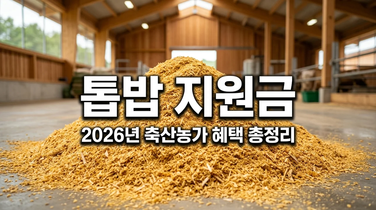 축산농가 톱밥 지원 대상 및 신청방법 2026년 정부 정책 총정리