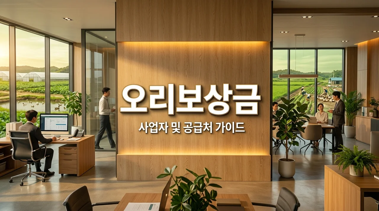 오리 사육제한 보상금 신청 가이드: 축산계열화사업자 종란 공급처 필독