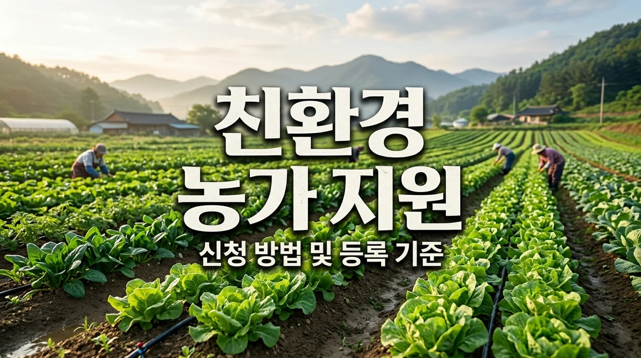 칠곡군 친환경 농산물 생산농가 지원 신청방법 및 농업경영체 등록 기준