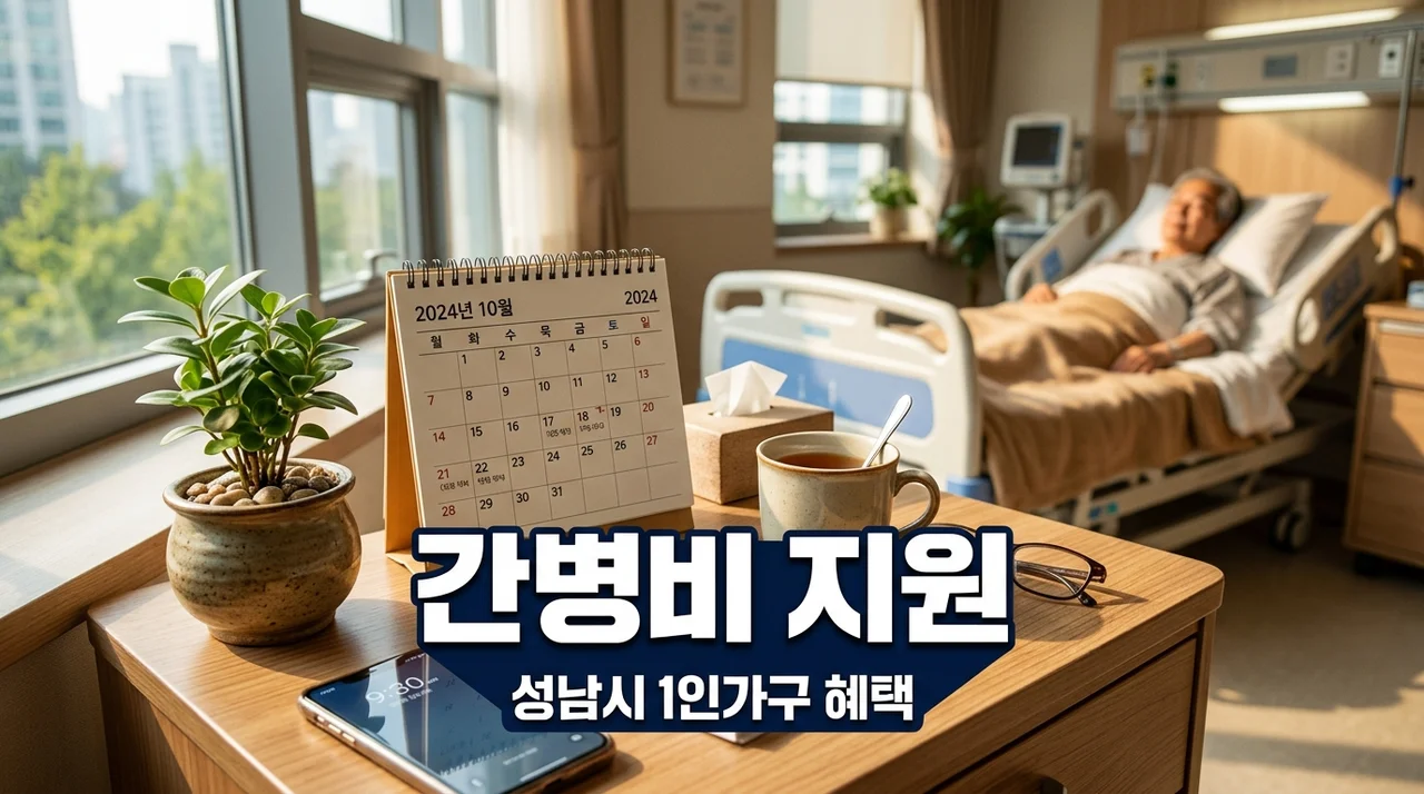 성남시 1인가구 간병비 지원 신청 방법: 중위소득 90% 이하 입원비 혜택