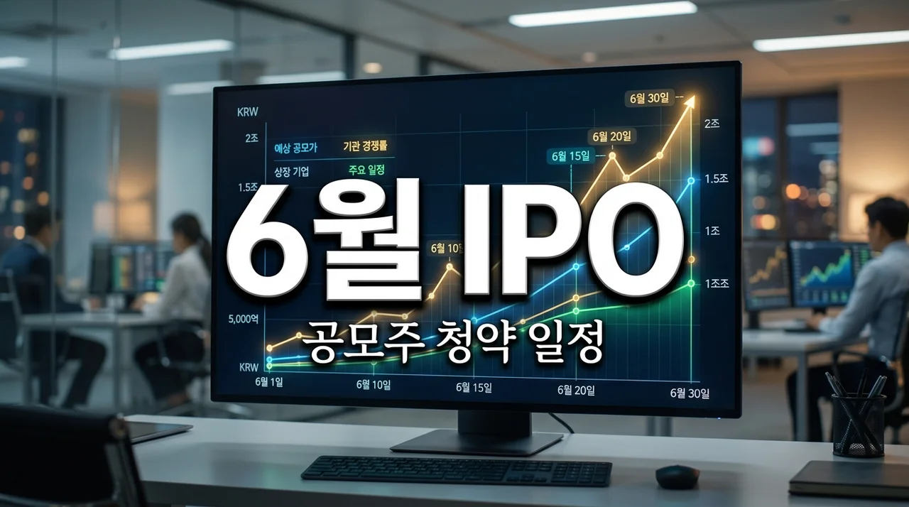 2026년 6월 공모주 청약 일정 총정리, 놓치면 후회할 IPO 종목은?